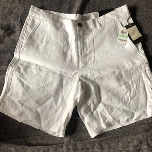 White Linen Shorts